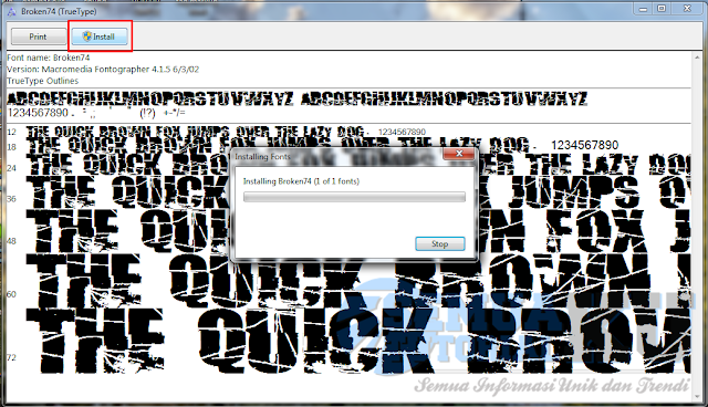 Cara Installasi Font Baru Ke Dalam Komputer atau Laptop