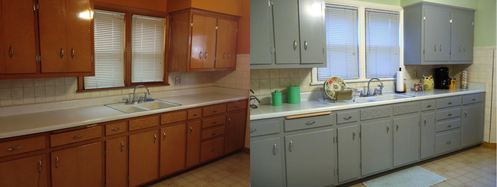 The Nifty Thrifters How to Painting Kitchen a low cost