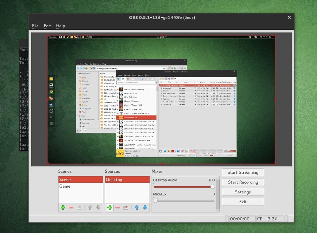 Open Broadcaster Software in Ubuntu