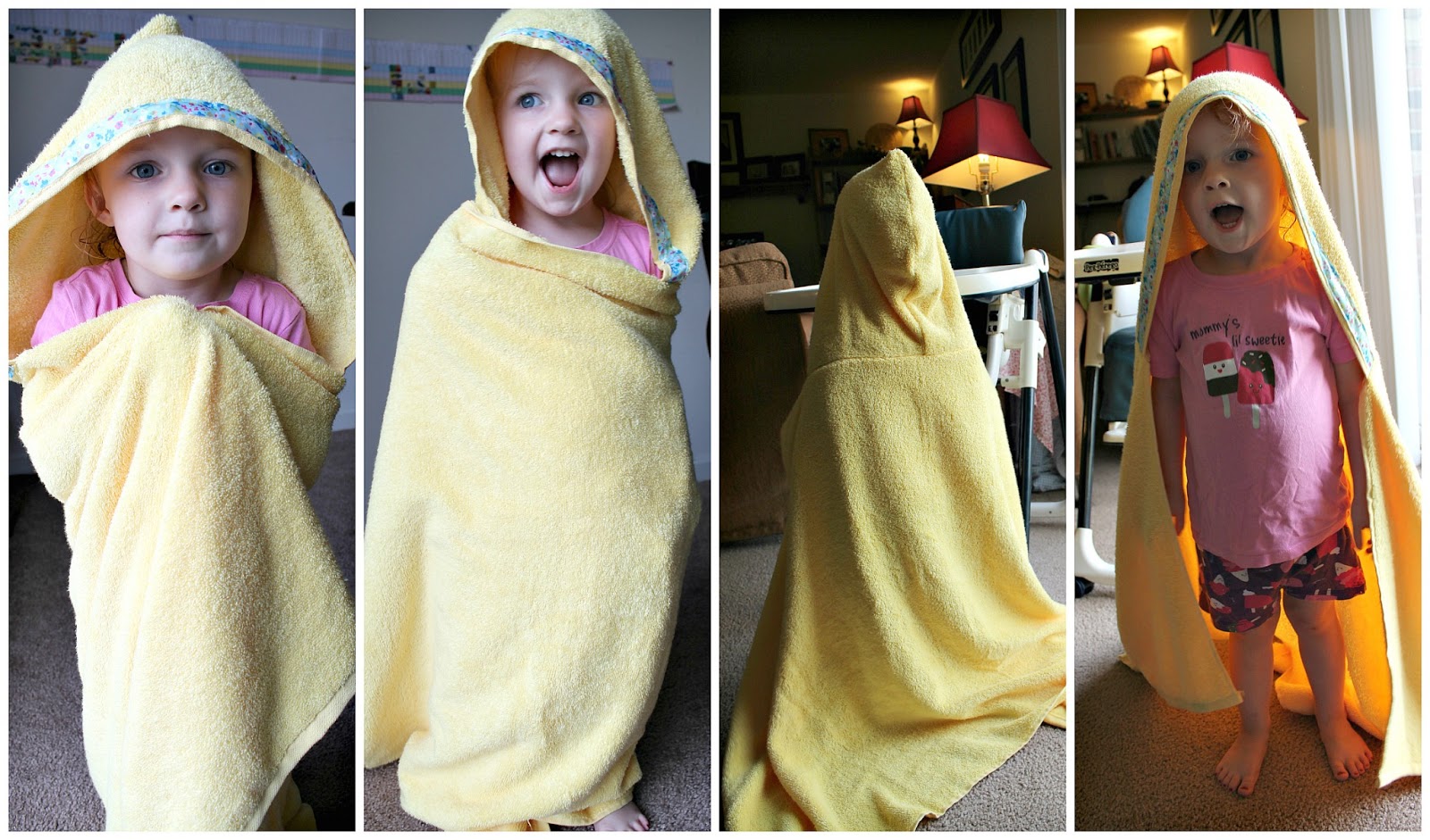Freshly Completed How to Sew a Super Simple Hooded Bathroom Towel