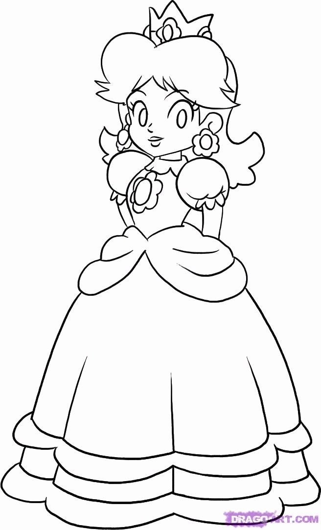 Kids Page: Princess Daisy 8 Coloring Pages