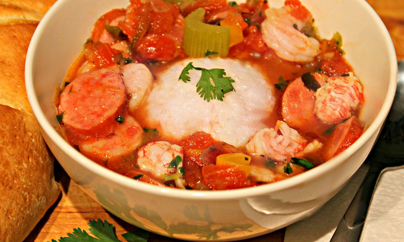 Sandra's Alaska Recipes MAX’S LOBSTERSHRIMPKIELBASA CREOLE with