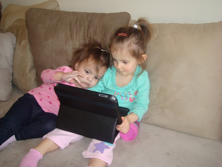 Trinity & Bianca enjoying technology