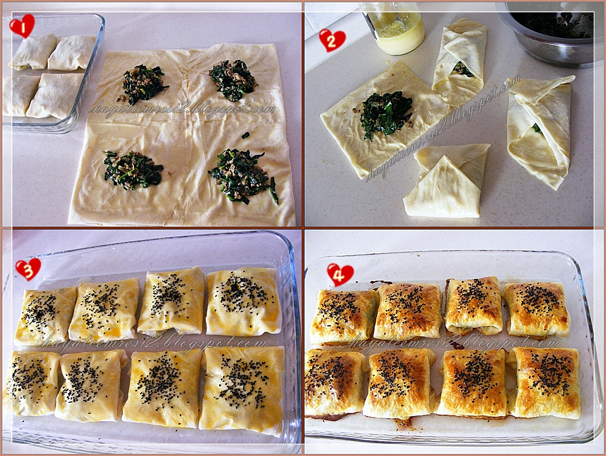 HAYATCEMRESİ ISPANAKLI KIYMALI KARE BÖREK