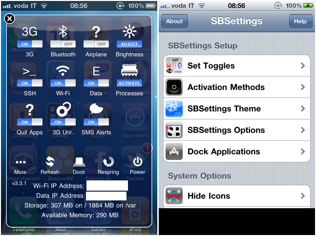 SBSettings Version 3.3.1 has