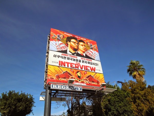 The Interview movie billboard Fairfax Avenue The Interview movie billboard