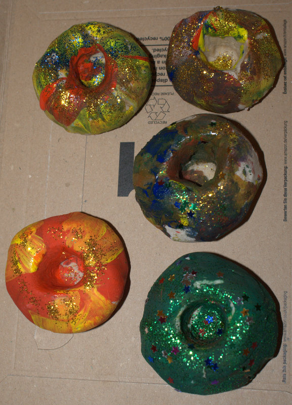 Taming the Goblin Diwali salt dough candle holders