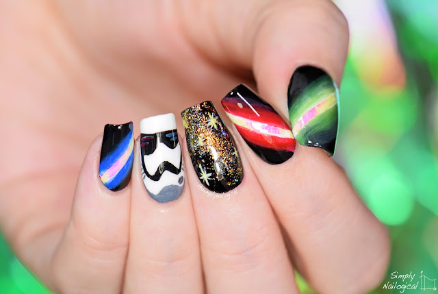 Simply Nailogical: Star Wars nails uh oh I've joined the dark side