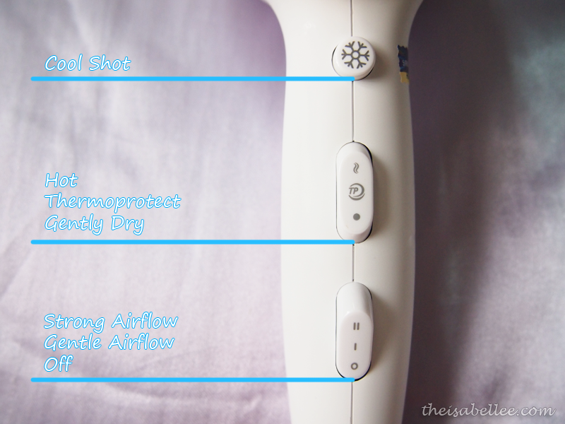 Philips Hair Dryer buttons