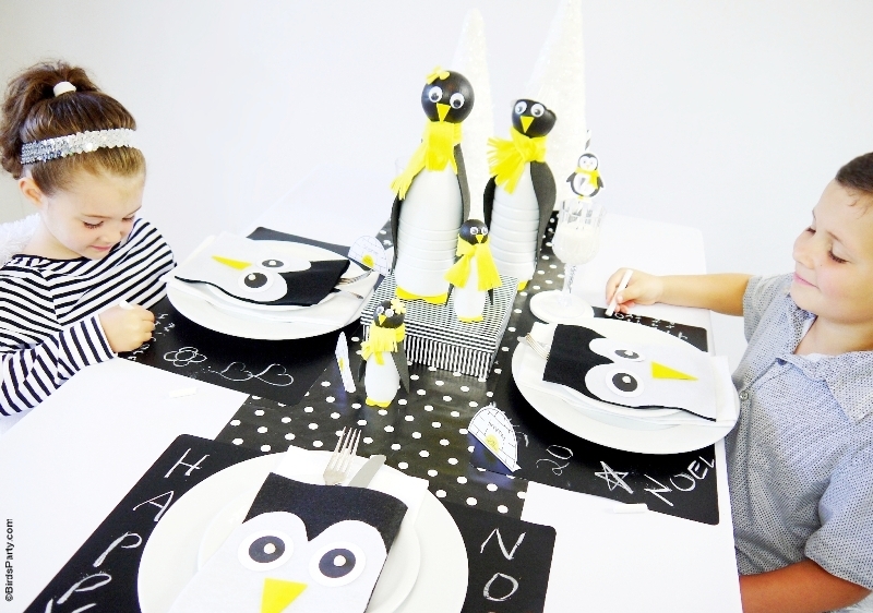 A Penguin Themed Kids Christmas Holiday Tablescape Party Ideas
