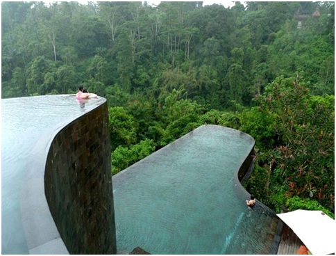 Awesome swimming pool in contact with nature