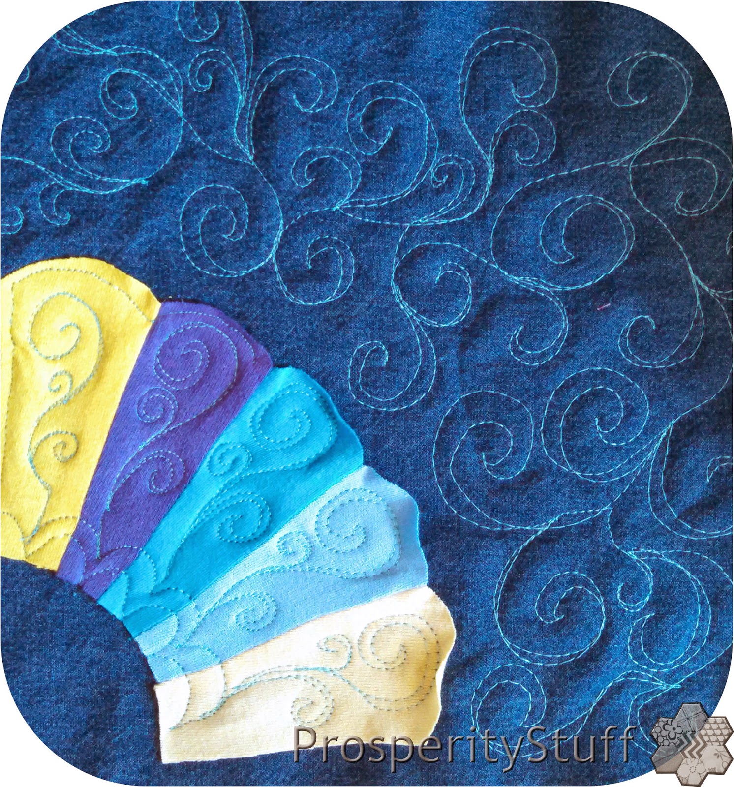 ProsperityStuff Quilts QuiltAsYouGo TShirt Dresden Plate