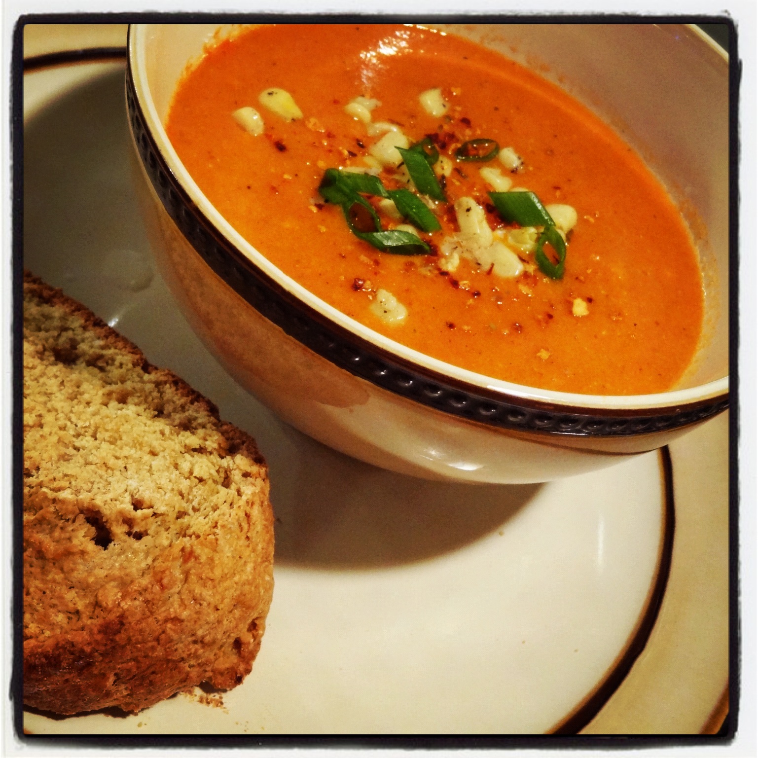 Dish'n it Up Roasted Red Pepper, Corn, and Tomato Soup