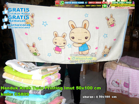 Handuk Anak Twin Printing Imut 50×100 Cm