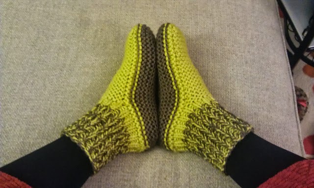 modeles simples de chaussons adultes a tricoter