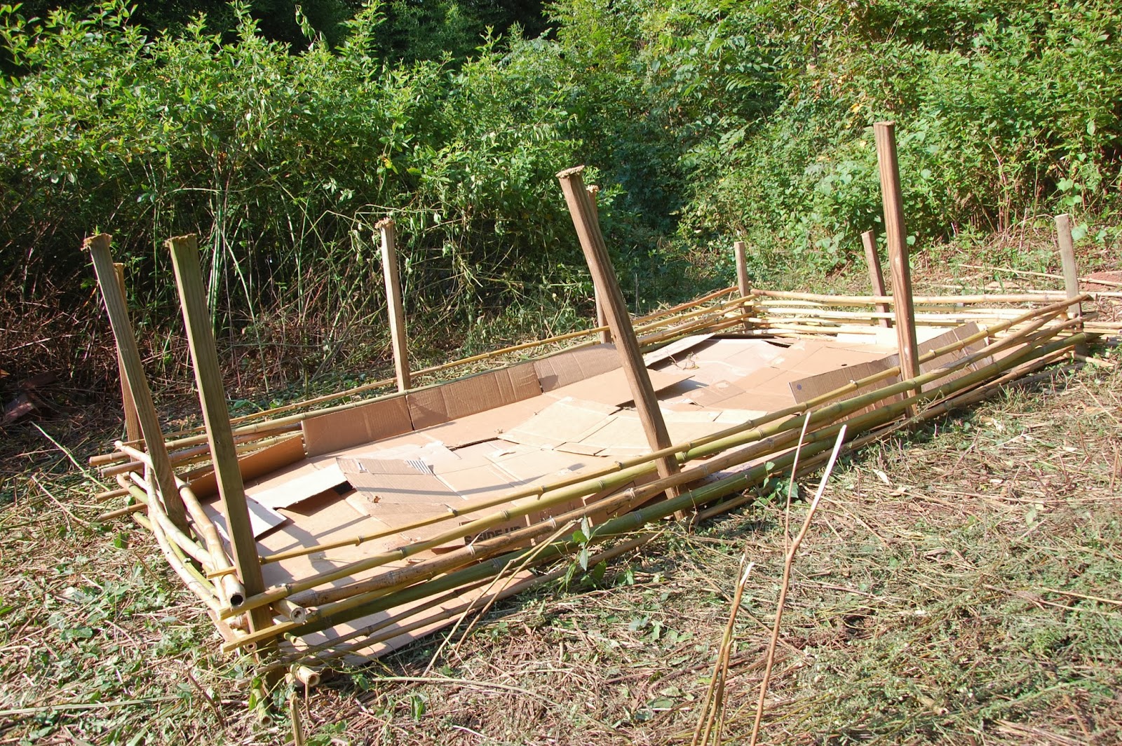 The Hippie Homestead Building a Raised Bed with Bamboo