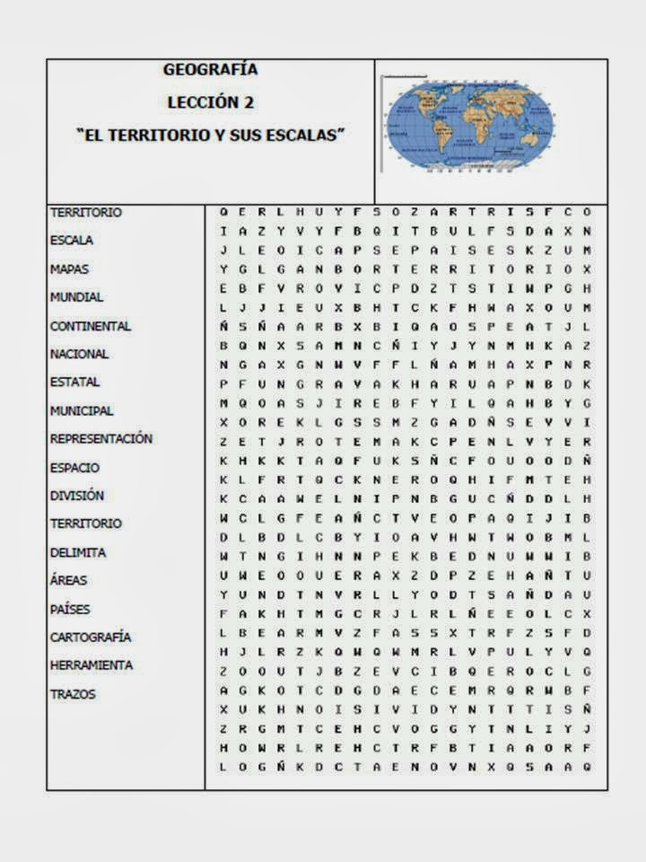Sopa de letras tercero de primaria - Imagui