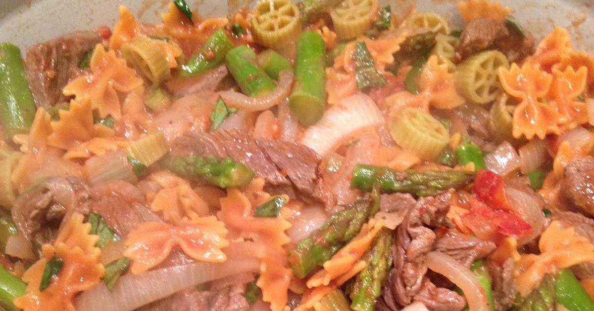 My Salty Kitchen Steak with Veggie Tomato Pasta