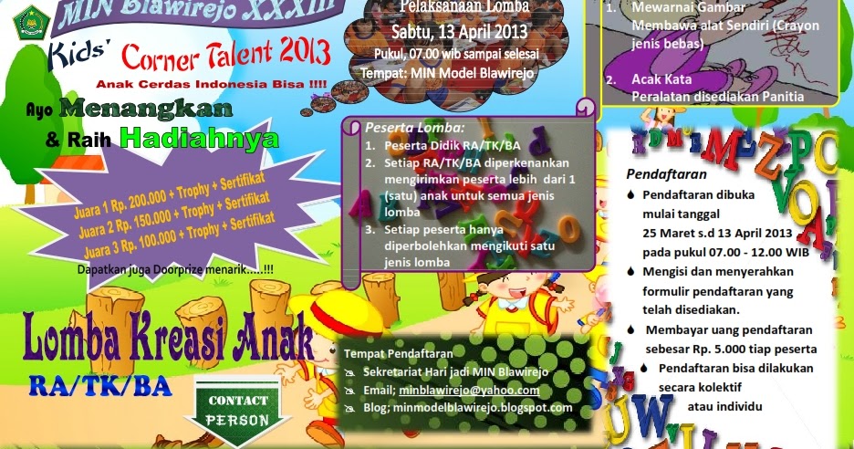 Brosur Lomba Mewarnai Tingkat Kabupaten MIN BLAWIREJO Brosur Lomba Mewarnai Tingkat Kabupaten MIN BLAWIREJO