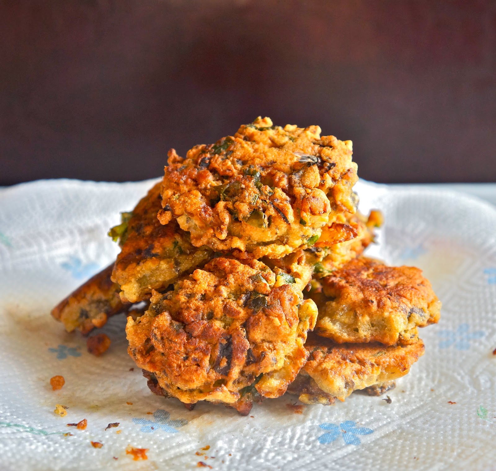 Mushrooms and onion fritters