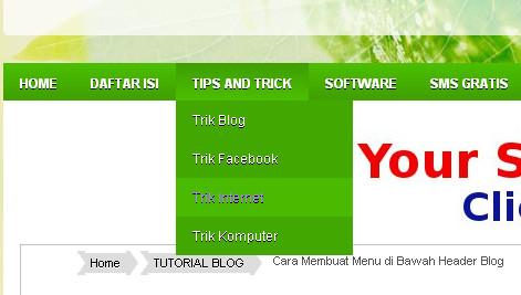 Cara Membuat Menu Dropdown Horizontal Dibawah Header Blog | cara membuat menu dropdown di bawah header blogspot Cara Membuat Menu Dropdown Horizontal Dibawah Header Blog | cara membuat menu dropdown di bawah header blogspot