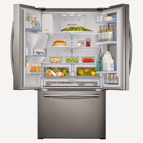french samsung door refrigerator refrigerators wide 32 deep rf28hdedbsr clearance inches open