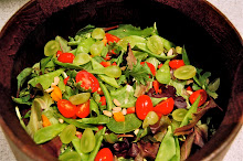 Salad Greens with Creamy Lemon Balsamic Vinaigrette