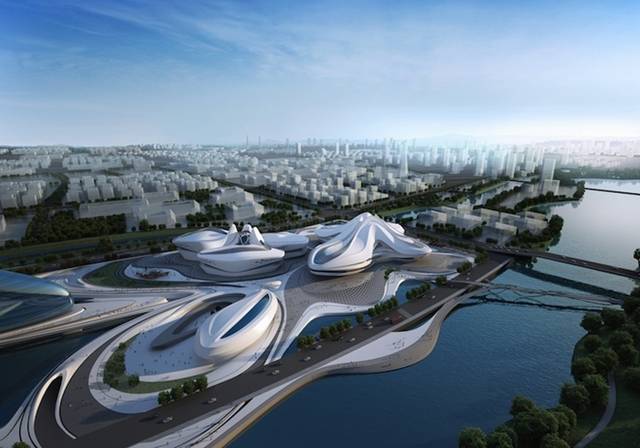 Zaha Hadid Architects (ZHA) have unveiled an ambitious cultural complex, which began to take shape in October after the project broke ground in the heart of Changsha, China. In true Hadid-fashion, the Changsha Meixihu International Culture & Arts Center defines itself by extreme sinuous curves that radiate from each of the three independent structures and links them to a pedestrianized landscape that offers a “strong urban experience”, forming what they hope to be a global destination for theater and art.