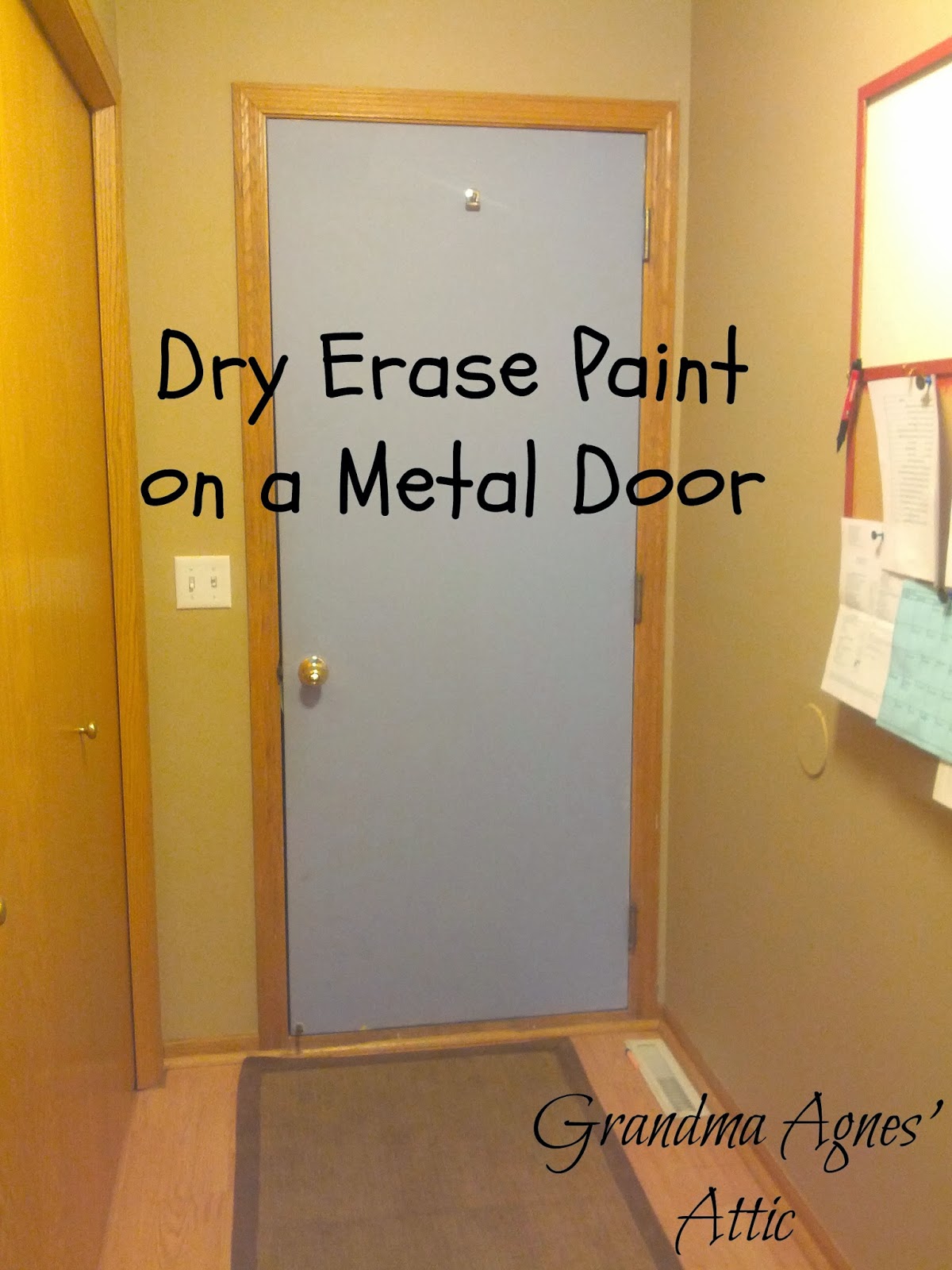 The Rotter Homestead Dry Erase Paint {On my Garage Door}