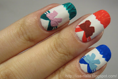 sailor nails moon inspired senshi version collars stripes paint fine