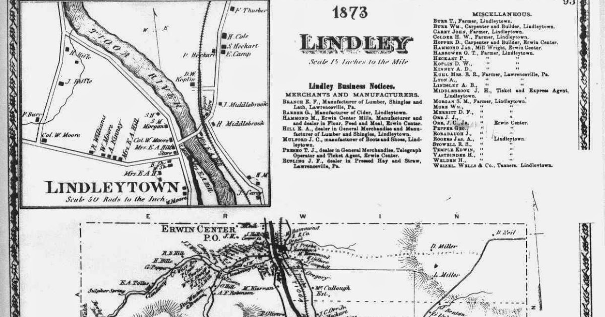 Lindley Presho Genealogy and History Blog 1873 Lindley Map