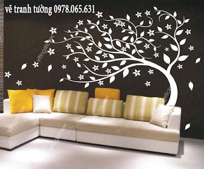 vẽ tranh tường vẽ tranh tường phòng khách