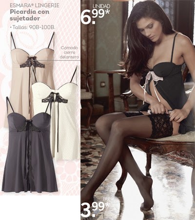 Picardía con sujetador medias con liga lencería See You In Venice exclusiva moda intima para mujer en Lidl picardía con sujetador medias con liga lencería See You In Venice exclusiva moda intima para mujer en Lidl