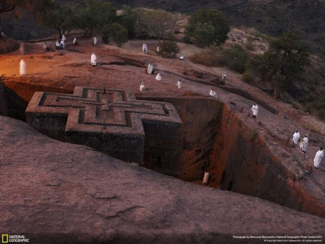 Iglesias talladas en la roca Lalibela, Etiopía