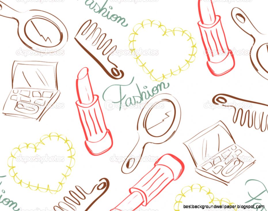 Vintage background with make up objects — Stock Vector Vintage background with make up objects — Stock Vector