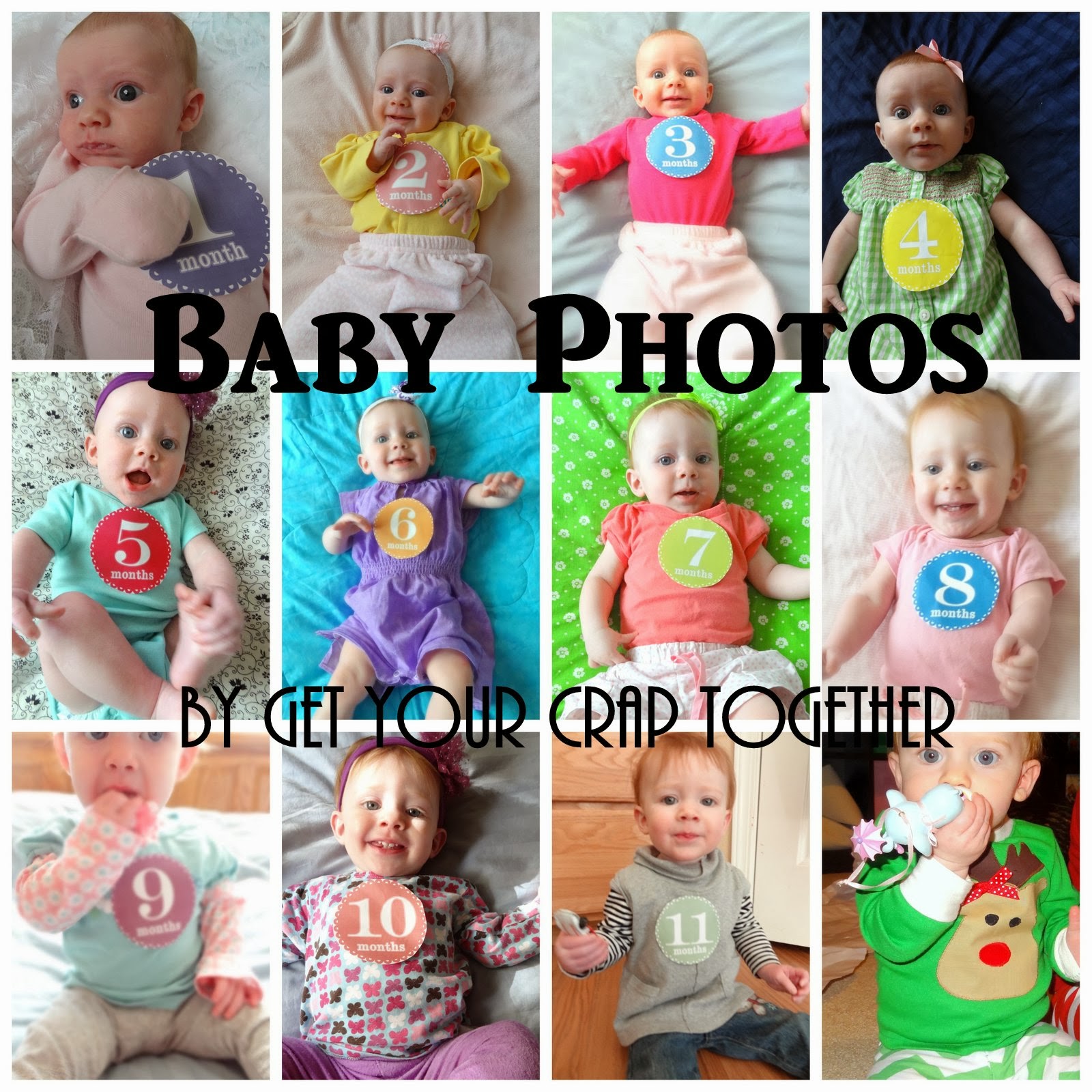 Baby Photos & FREE Monthly Baby Stickers GYCT Designs