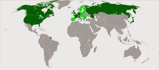 Países que constituem o G8
