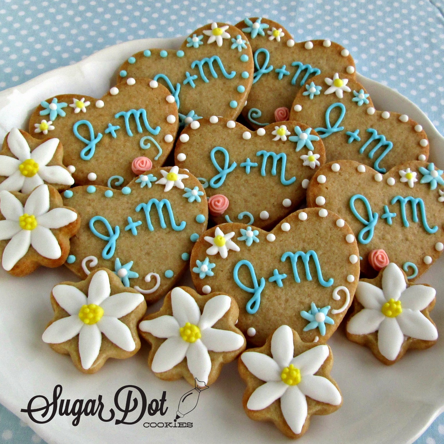sugar2Bcookies2Broyal2Bicing2Bwedding2Bedelweiss2Bflower