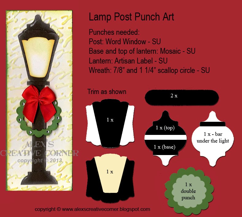Alex's Creative Corner Christmas Lamp Post Card
