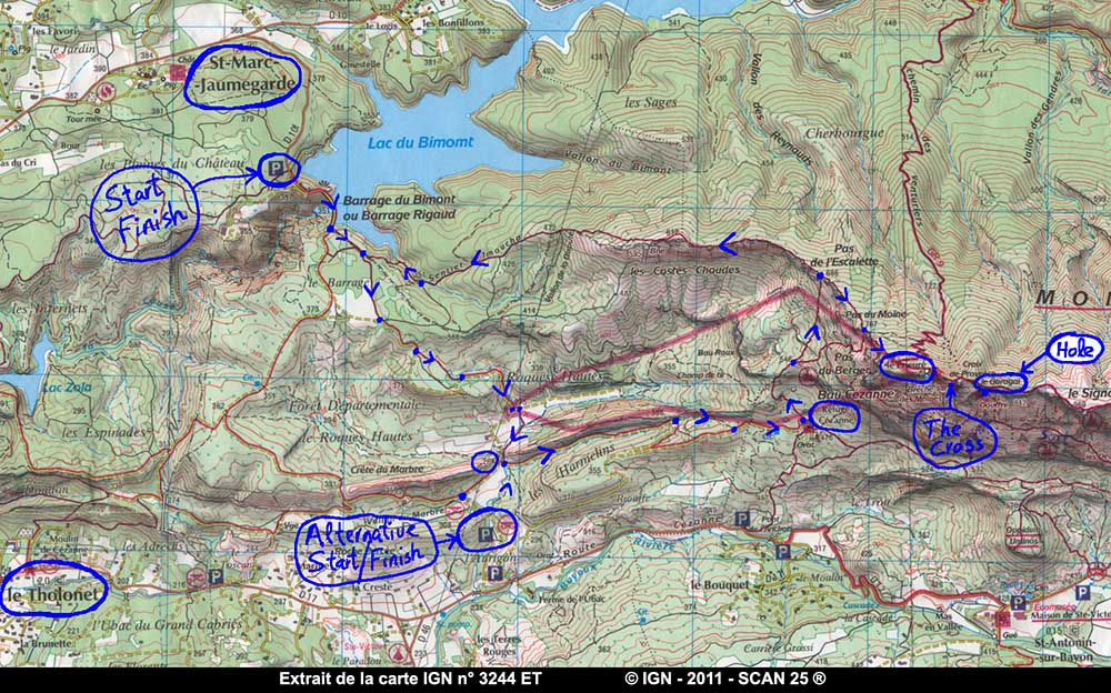 LUBERON WALKS (l'Aurigon) Montagne Sainte Victoire, le Croix
