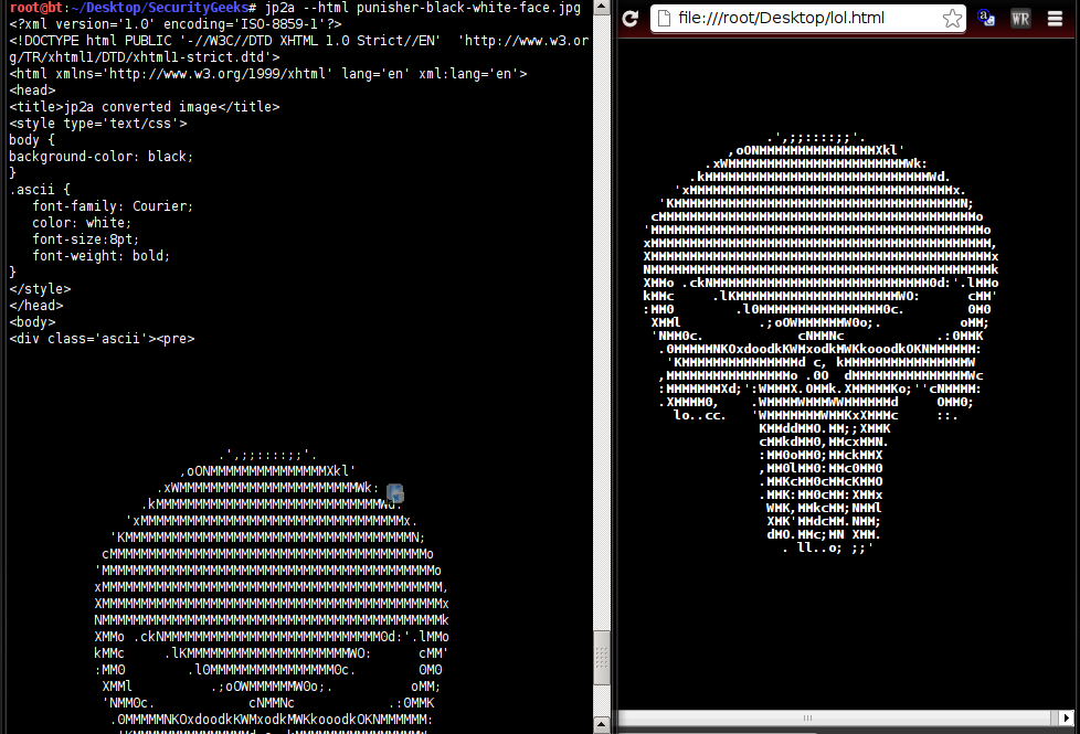 Test Sg Ascii Art Generators Linux Backtrack