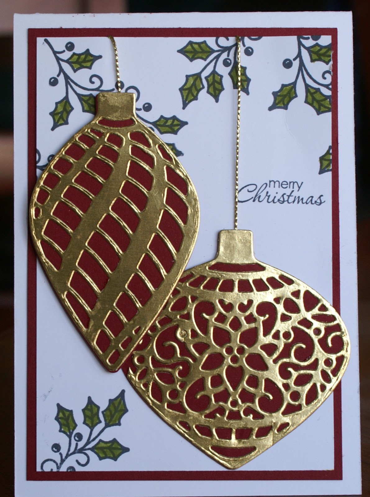 Alisons Crafts Gold foil Ornaments