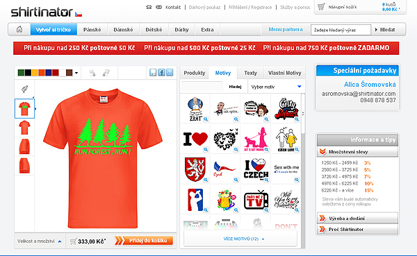 shirtinator mengenrabatt