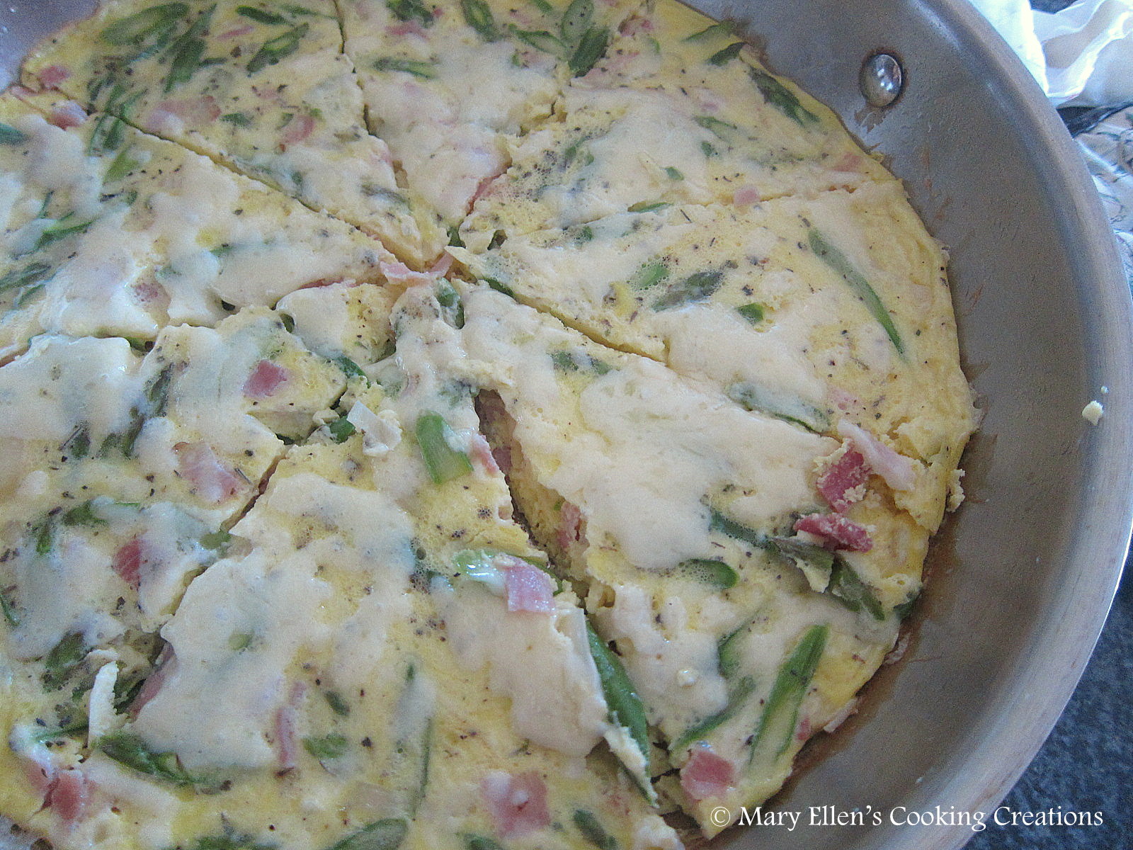 Mary Ellen's Cooking Creations AsparagusHam Frittata