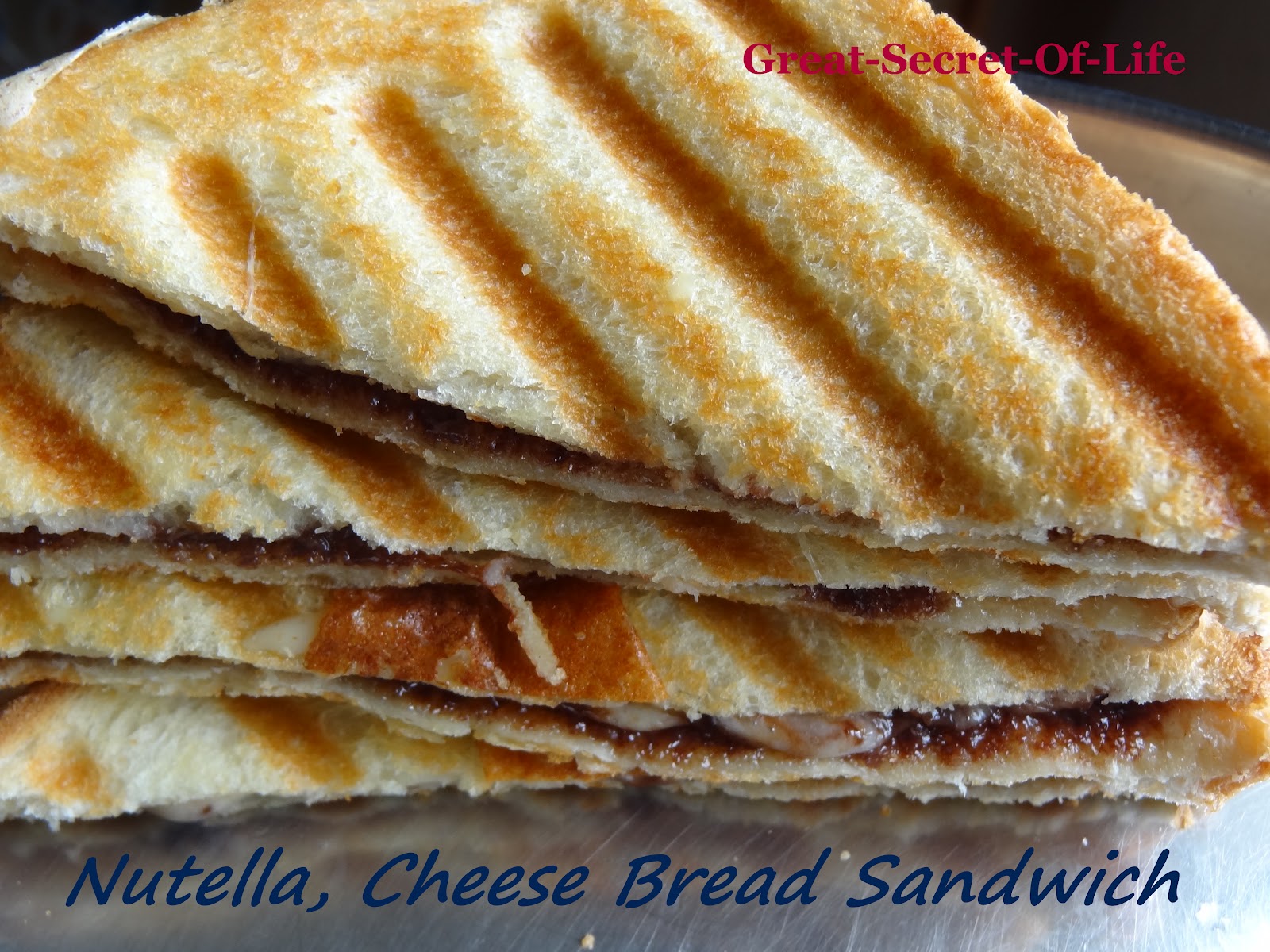 Nutella, Cheese Bread Sandwich Greatsecretoflife