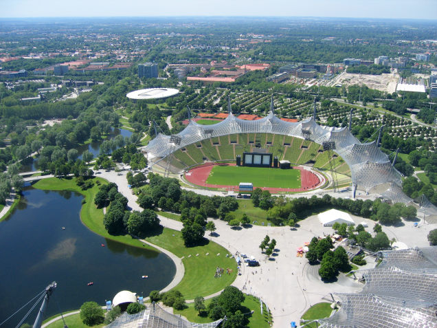 Football arena at Olympic stadium, Frei Otto, Munich/Germany 1972