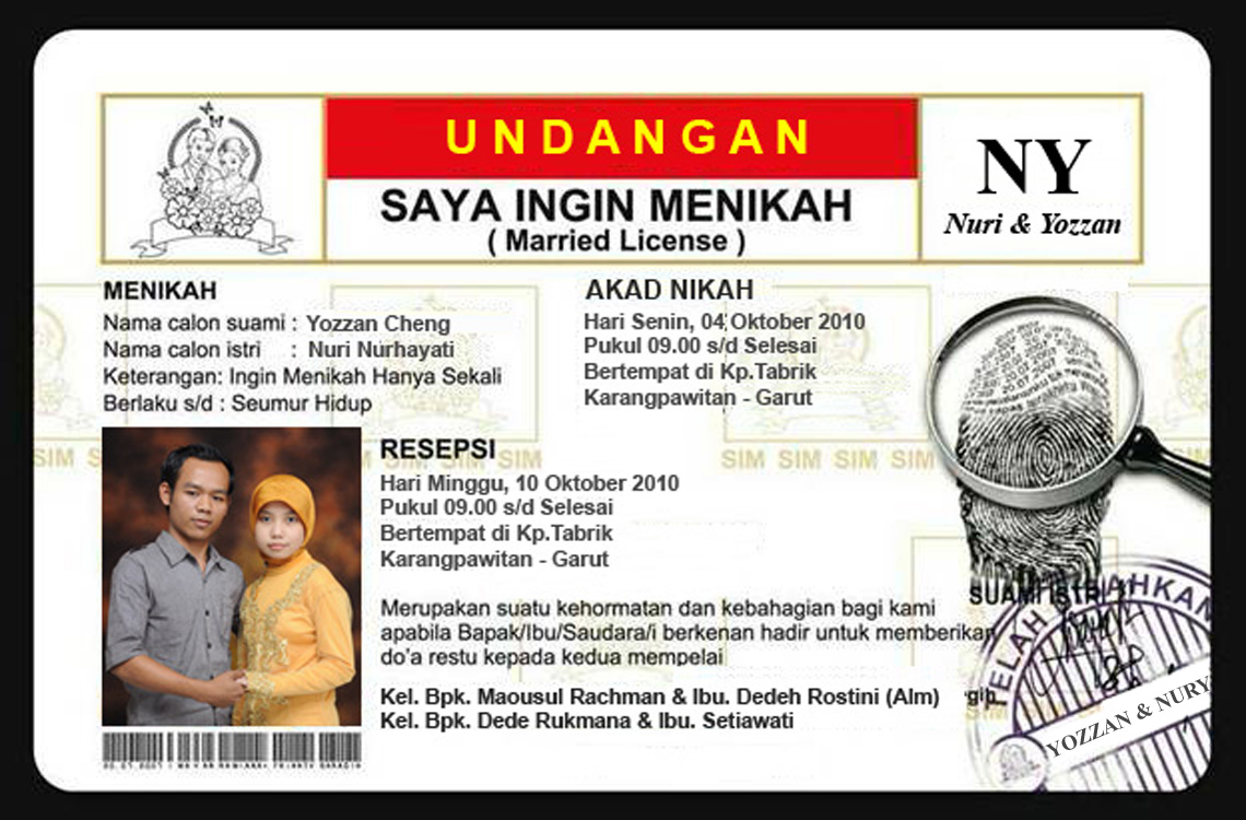 KARTU UNDANGAN unik &amp; keren Undangan Keren