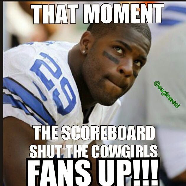 that moment the scoreboard shut the cowgirls fans up! #Cowboyshaters #Cowboyslost