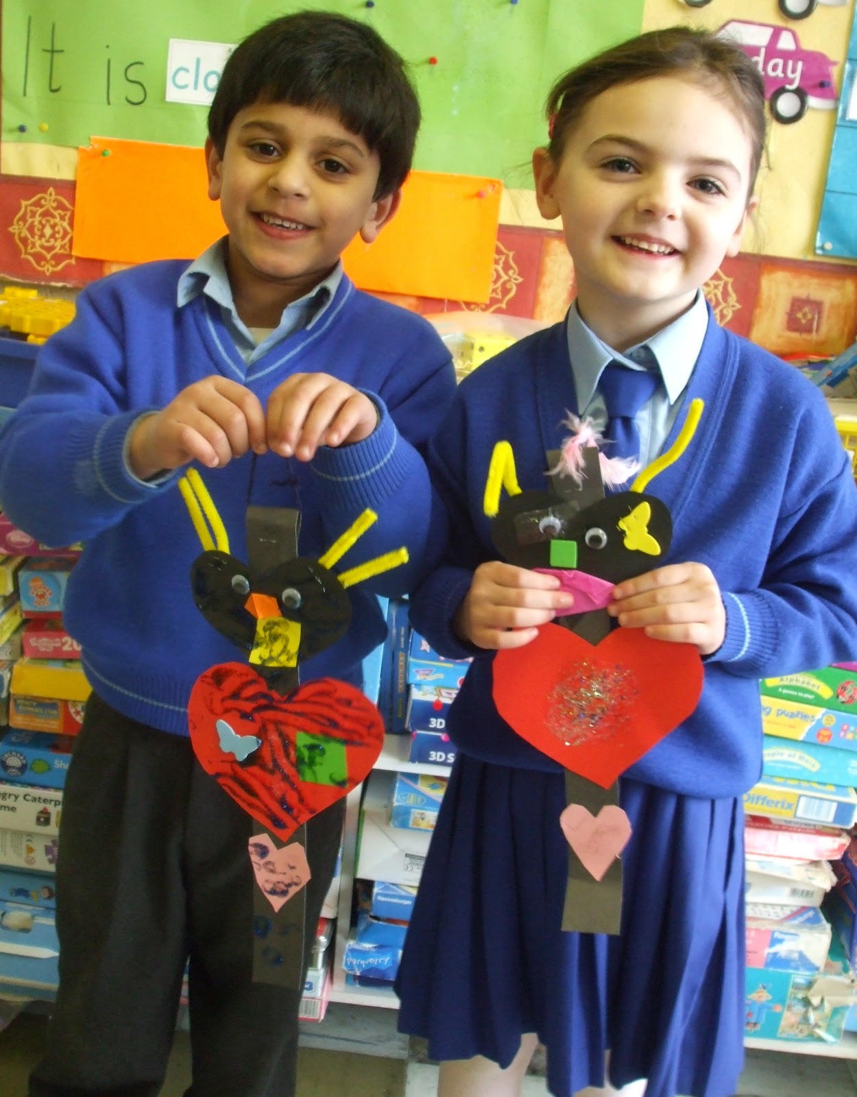 Ms. Flaherty's class Senior Infants Valentine's Day Art