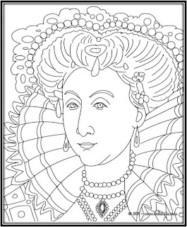 The Maiden's Court: British Royals Coloring Pages